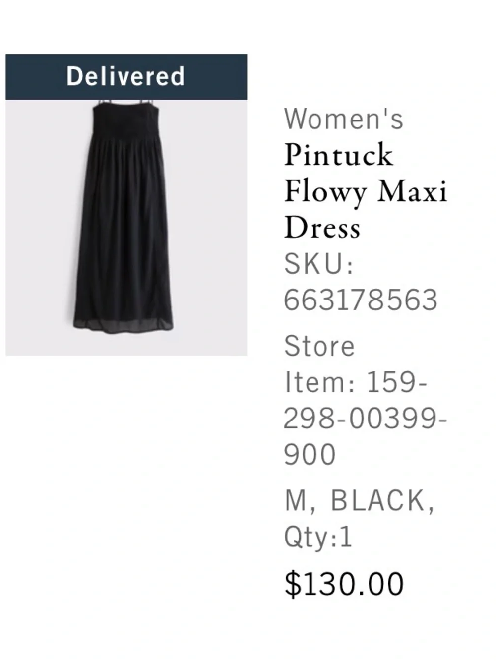Abercrombie & Fitch Women’s Pintuck Flowy Maxi Dress